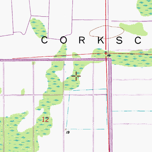Topographic Map of Horsepen Strand, FL
