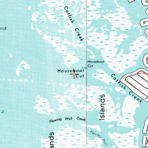 Topographic Map of Houseboat Cut, FL