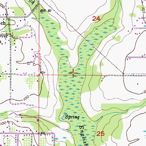 Topographic Map of Howell Branch, FL