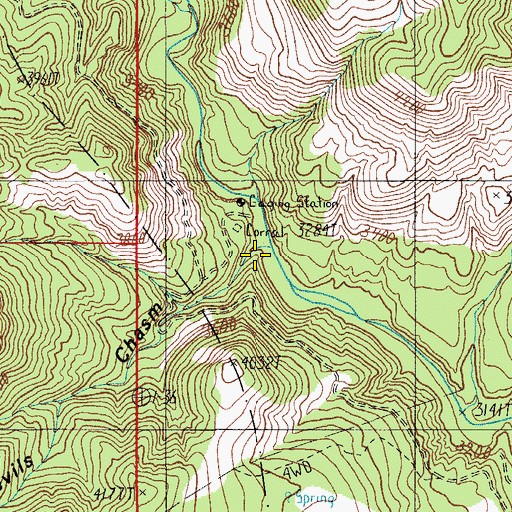 Topographic Map of Devils Chasm, AZ