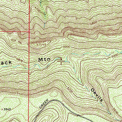 Topographic Map of Devils Windpipe, AZ