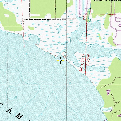 Topographic Map of Indian Bayou, FL