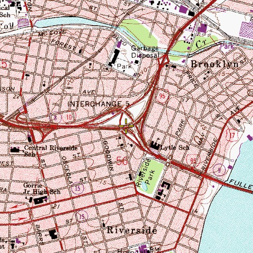 Topographic Map of Interchange 5, FL