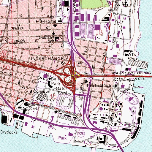 Topographic Map of Interchange 6, FL