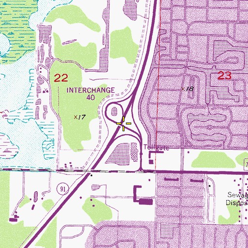 Topographic Map of Interchange 9, FL