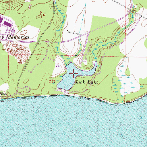 Topographic Map of Jack Lake, FL