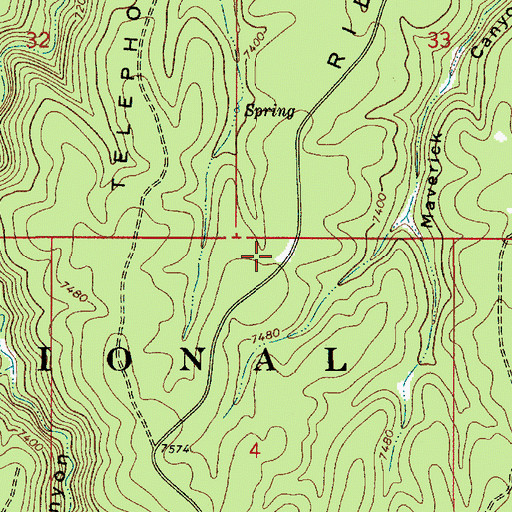 Topographic Map of Dick Hart Ridge, AZ