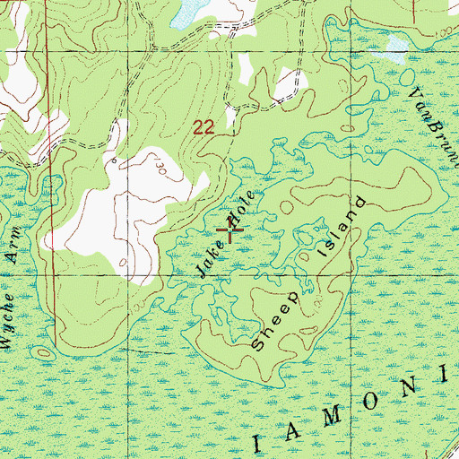 Topographic Map of Jake Hole, FL
