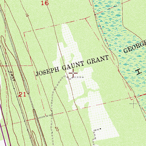 Topographic Map of Joseph Gaunt Grant, FL