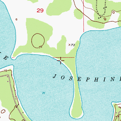 Topographic Map of Lake Josephine, FL