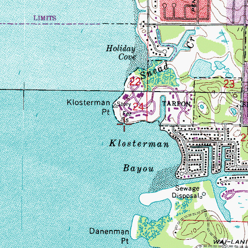 Topographic Map of Klosterman Point, FL