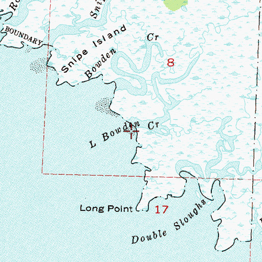 Topographic Map of L Bowden Creek, FL