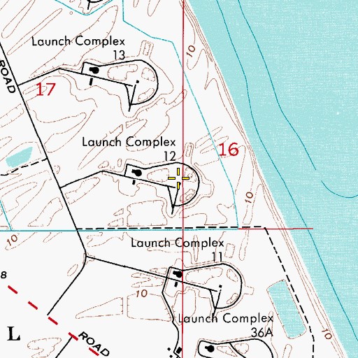 Topographic Map of Launch Complex 12, FL