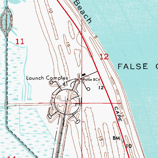 Topographic Map of Launch Complex 41, FL