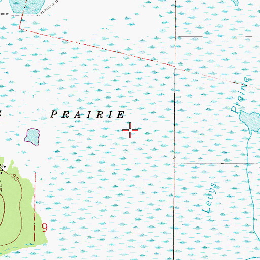 Topographic Map of Levys Prairie, FL