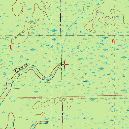 Topographic Map of Limestone Creek, FL