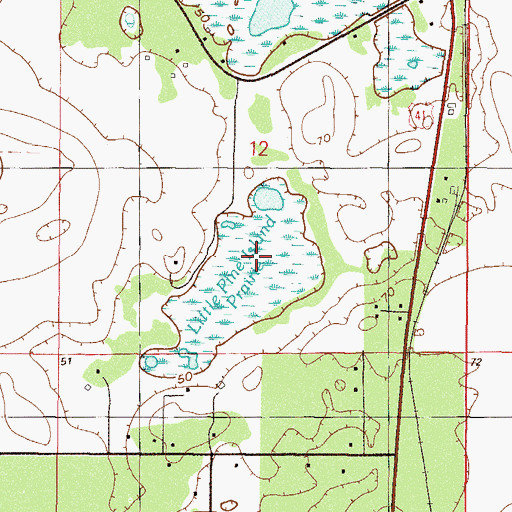 Topographic Map of Little Pine Island Prairie, FL