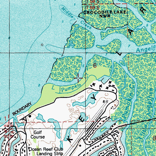 Topographic Map of Little Pumpkin Creek, FL