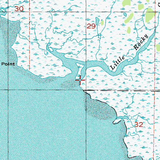 Topographic Map of Little Rocky Creek, FL