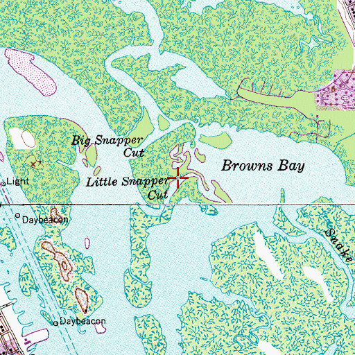Topographic Map of Little Snapper Cut, FL