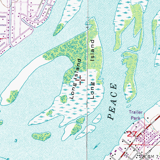 Topographic Map of Long Island, FL