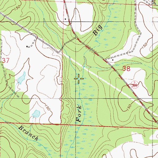 Topographic Map of Malloy Branch, FL