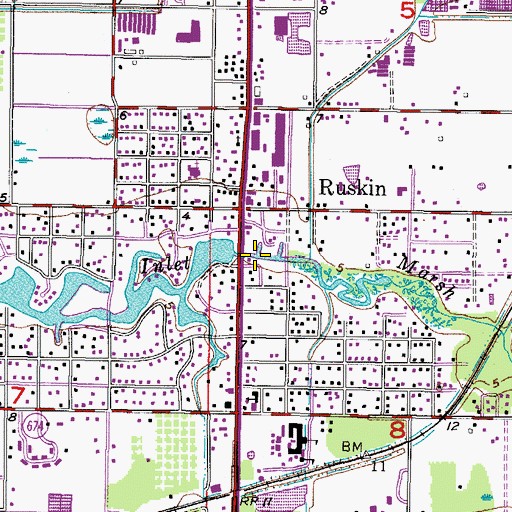 Topographic Map of Marsh Branch, FL