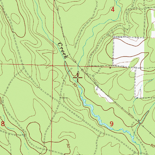 Topographic Map of McDavid Creek, FL