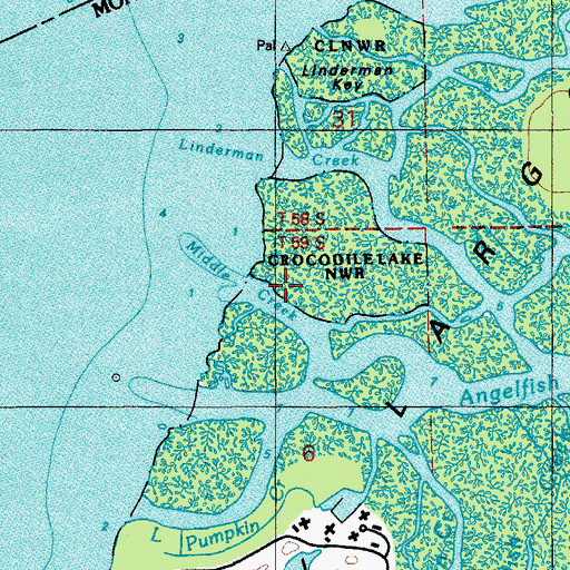 Topographic Map of Middle Creek, FL
