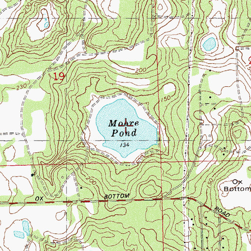Topographic Map of Moore Pond, FL