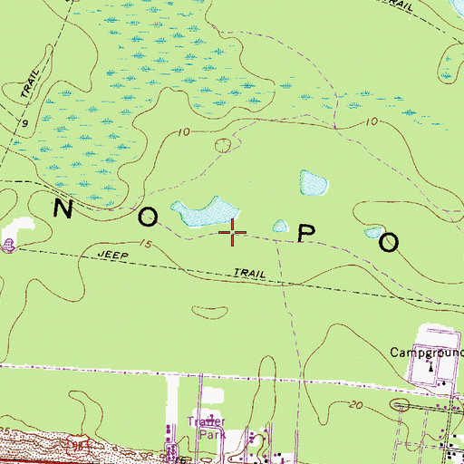 Topographic Map of Moreno Point, FL