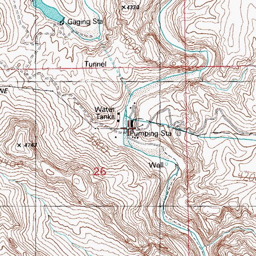 Topographic Map of Eagle Creek Pumping Station, AZ