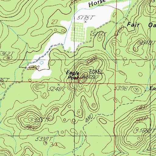 Topographic Map of Eagle Peak, AZ