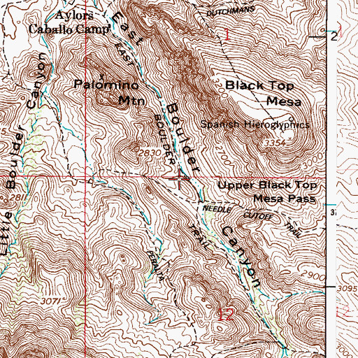 Topographic Map of East Boulder Trail, AZ