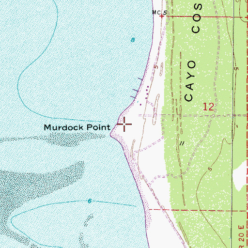 Topographic Map of Murdock Point, FL