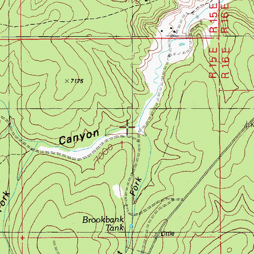 Topographic Map of East Fork Brookbank Canyon, AZ