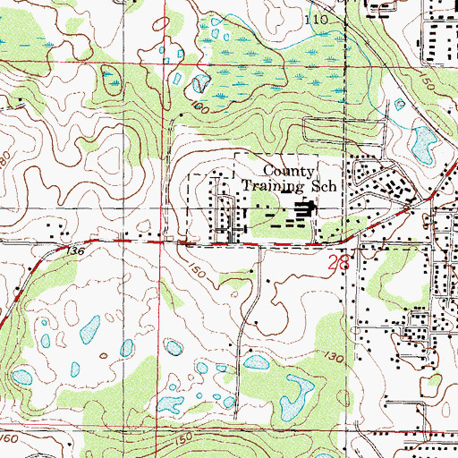 Topographic Map of Nebo Church, FL
