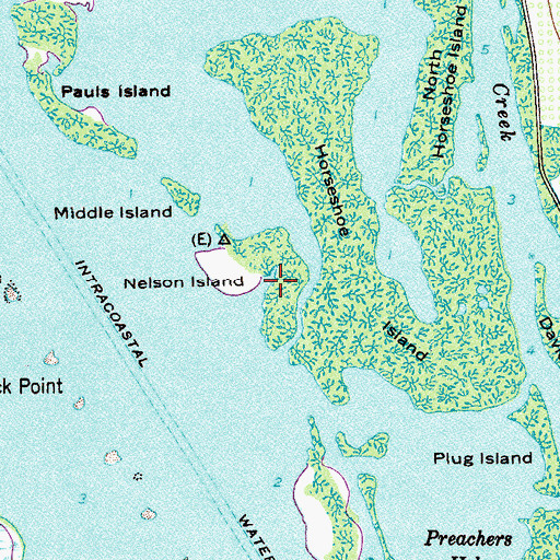 Topographic Map of Nelson Island, FL