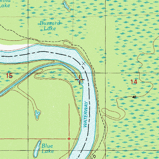 Topographic Map of Old River, FL