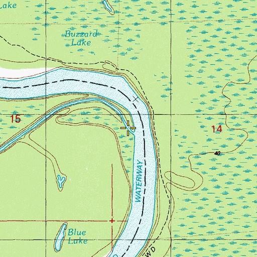 Topographic Map of Old River, FL