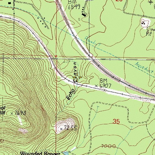 Topographic Map of Echo Canyon, AZ
