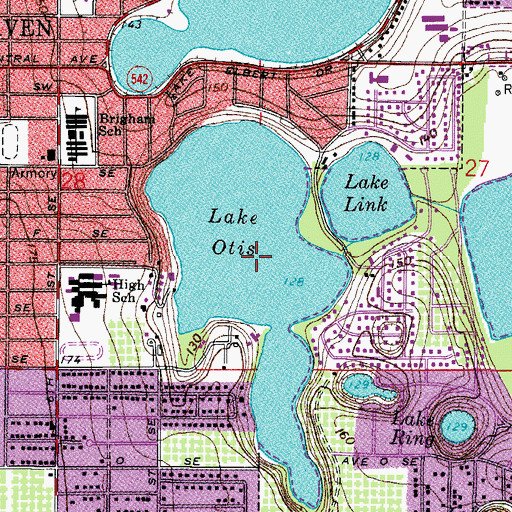 Topographic Map of Lake Otis, FL