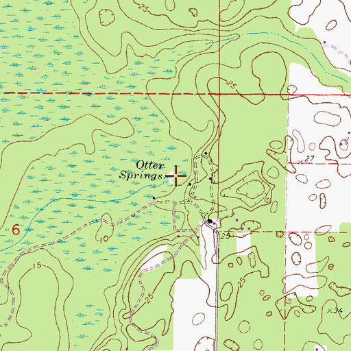 Topographic Map of Otter Springs, FL