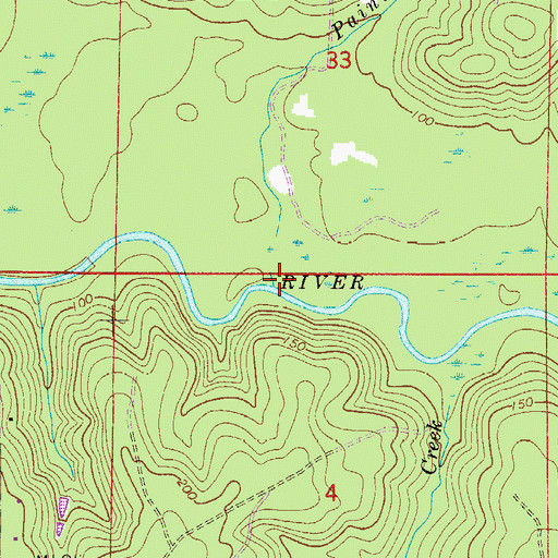 Topographic Map of Painter Branch, FL