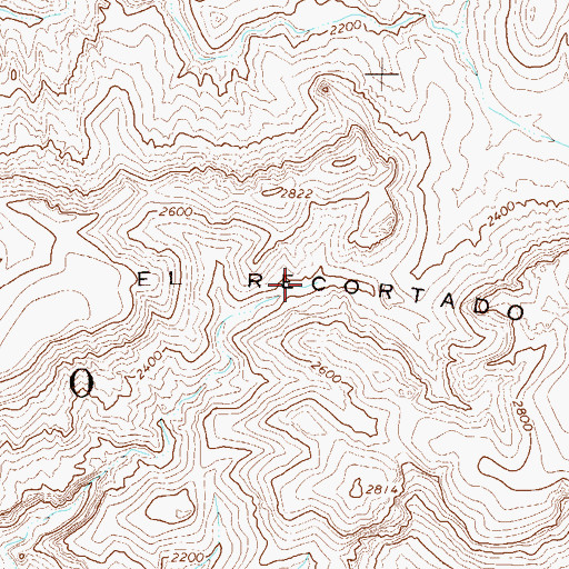 Topographic Map of El Recortado, AZ