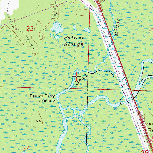 Topographic Map of Palmer Slough, FL
