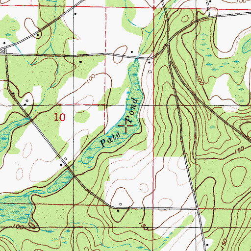 Topographic Map of Pate Pond, FL
