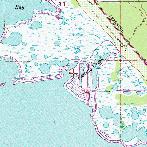 Topographic Map of Pattillo Creek, FL