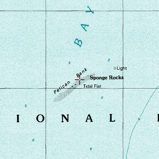 Topographic Map of Pelican Bank, FL