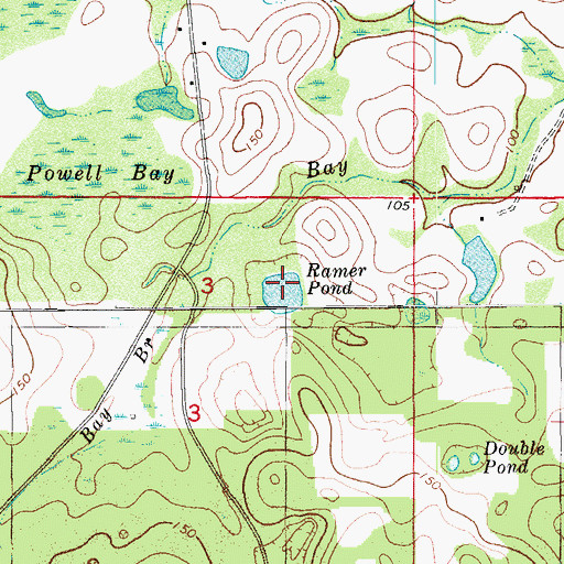 Topographic Map of Ramer Pond, FL